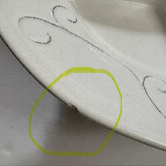 Sweet Ceramics Round Divided Serving Platter  Made in Italy . - Picture 9 of 10